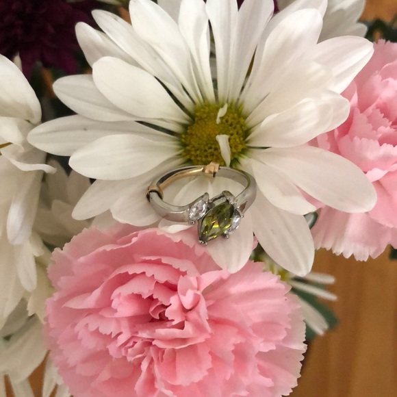 Zales Jewelry - .925 Peridot White Sapphire Marquise Ring 7/8